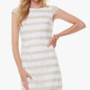 White and Gold Lilly Pulitzer Dress size 0
